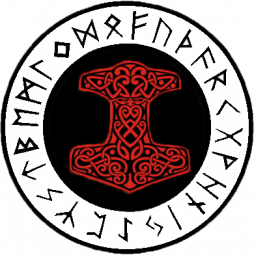 Marteau de Thor et runes viking