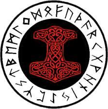 Marteau de Thor et runes viking