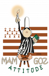 Mam Goz brandissant une bougie