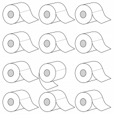 Rouleaux de papier toilette