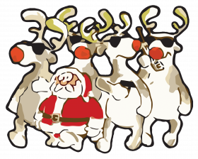 Le père Noël et ses Rennes