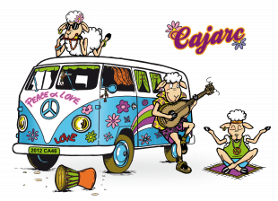 Van Hippie Avec Des Moutons