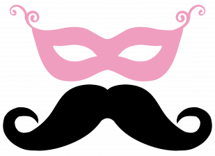 Masque vénitien et moustache